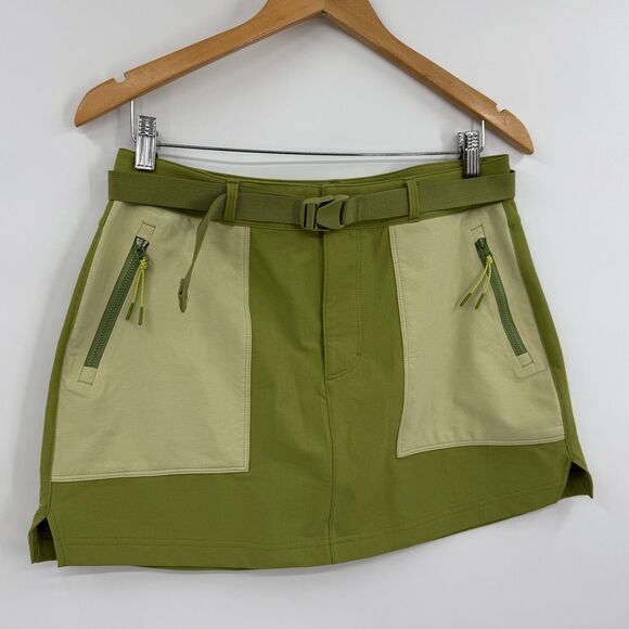Outdoor Voices Dresses & Skirts - Outdoor Voices Olive and Cream Colorblock Active Skirt with Belt